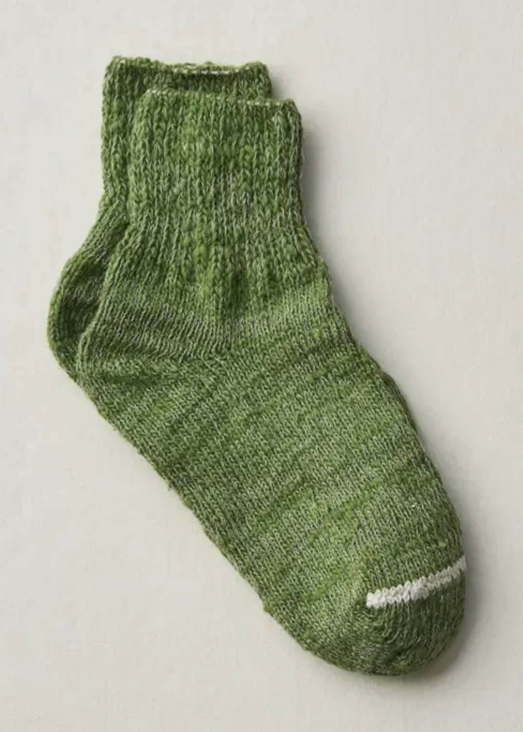 green knitted socks