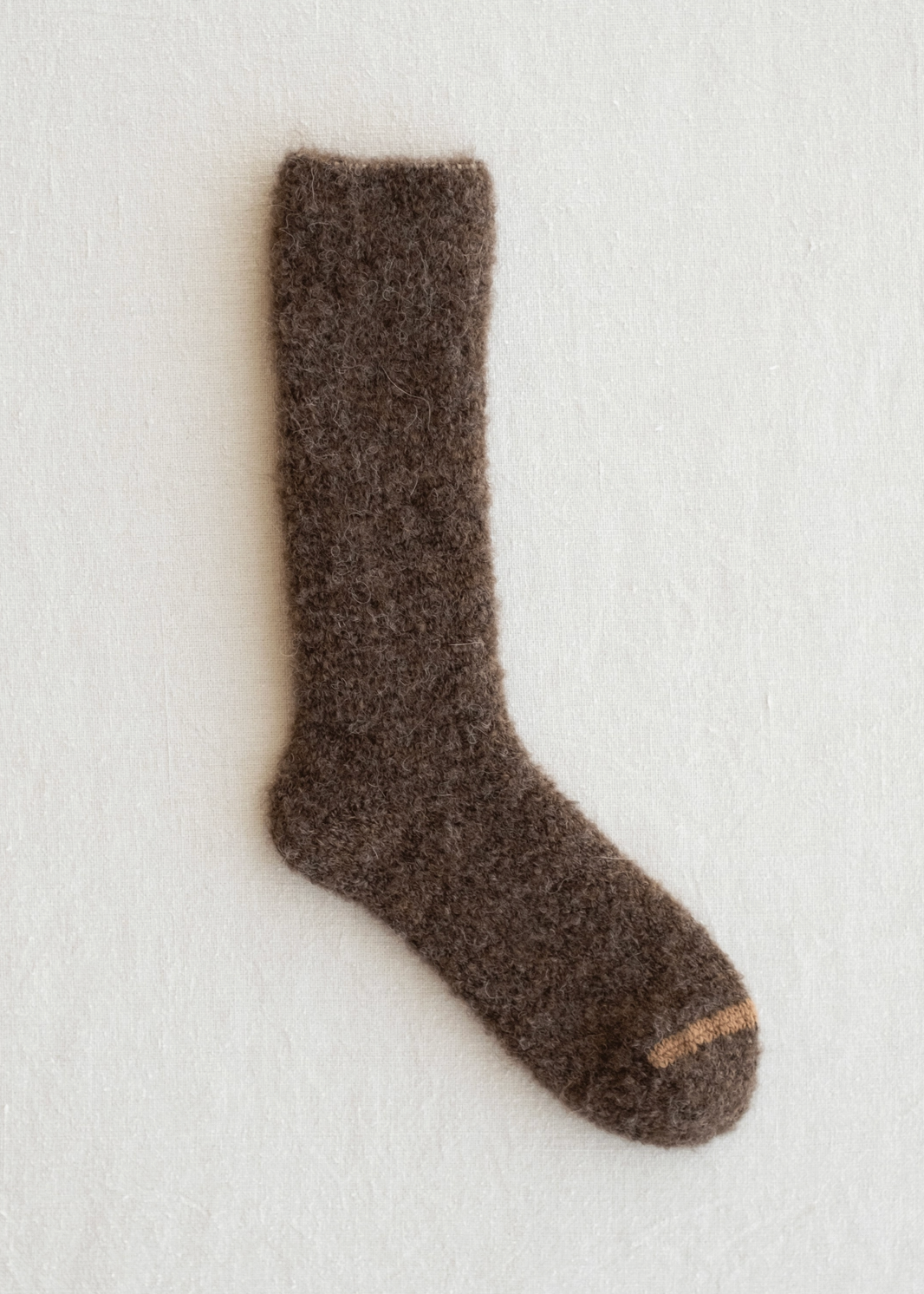 nubby long brown socks