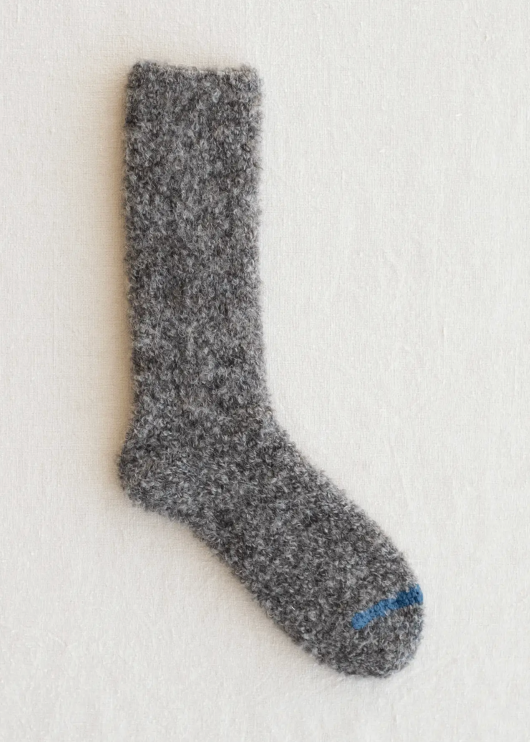 long nubby grey socks