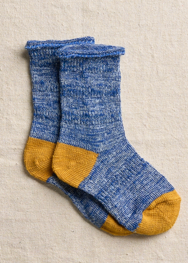 blue white and yellow kids socks