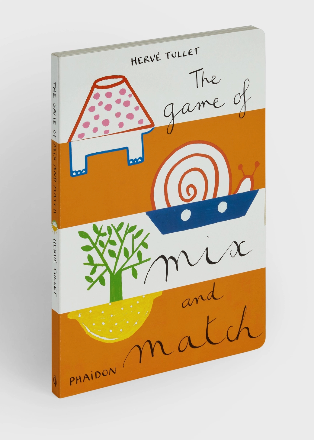 book cover with illustrations by Herve Tullet. Title is The Game of Mix and Match. 
