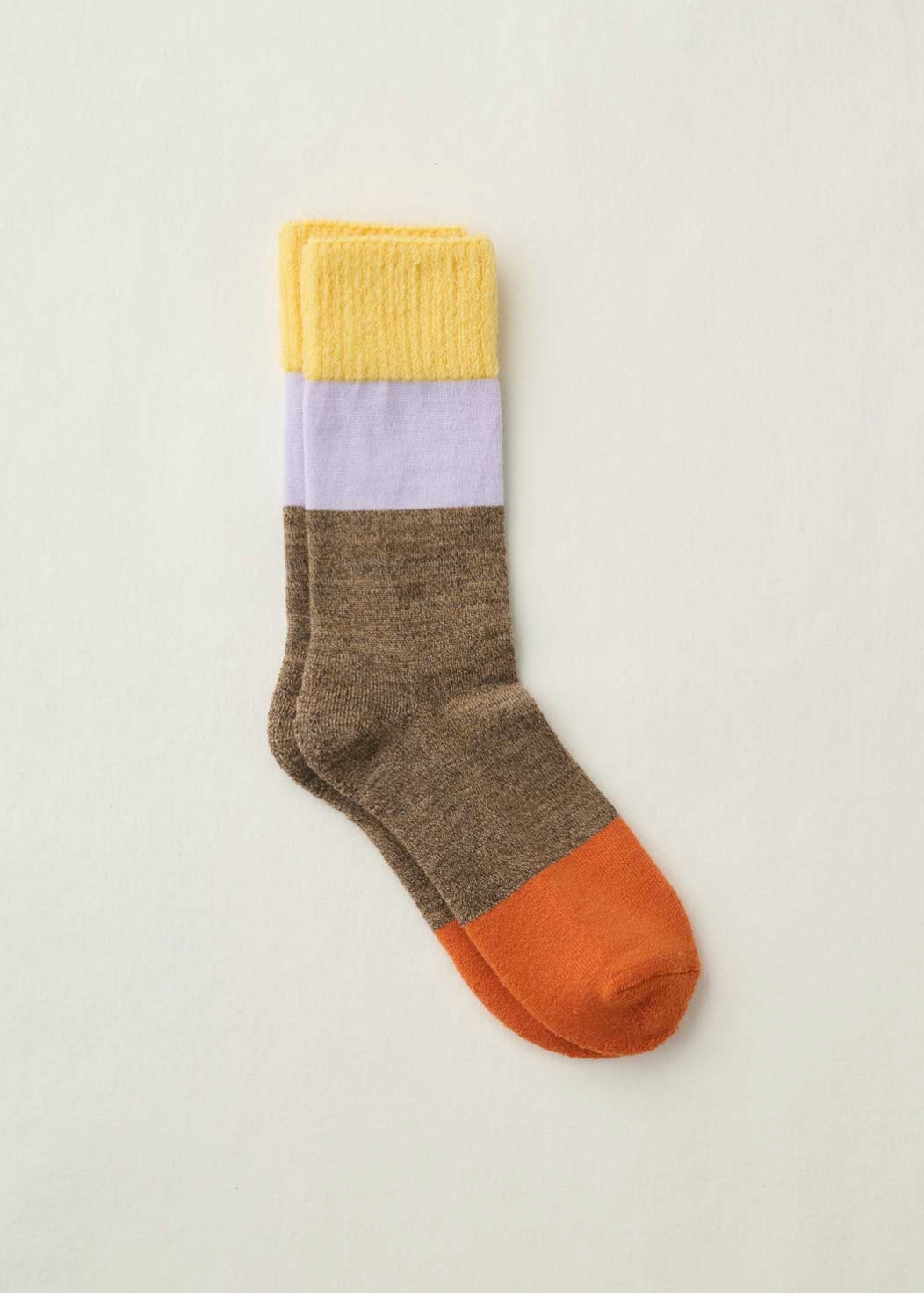 Yahae Garabou Wool Pile Sole Socks– Yellow/Purple