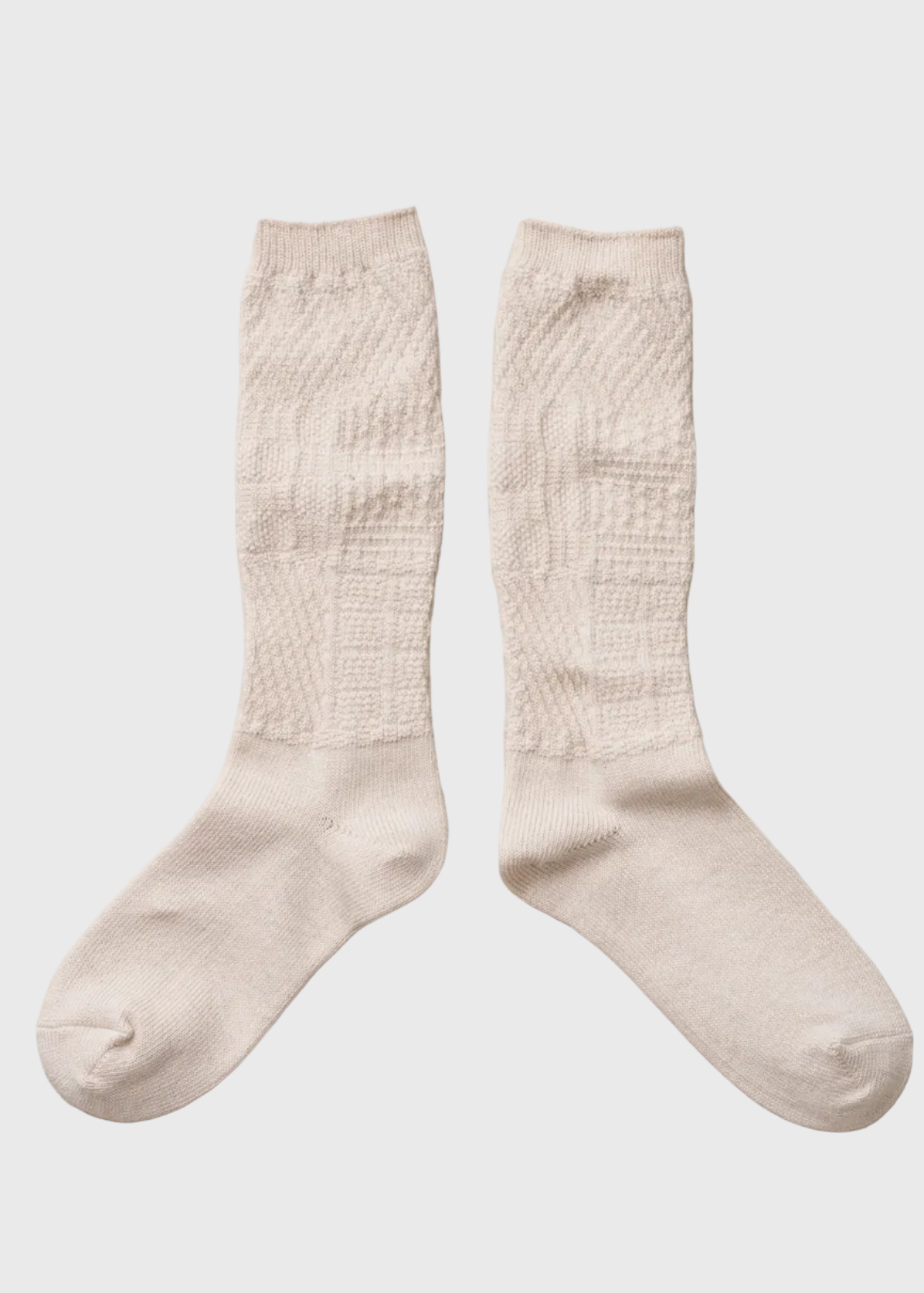Yahae Garabou Organic Cotton Yak Knitting Pattern Socks– White