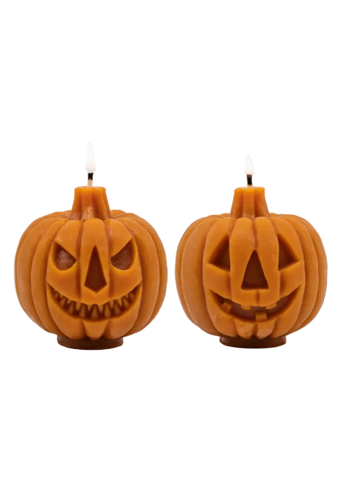 Beeswax Two-Faced Jack-O-Lanterns
