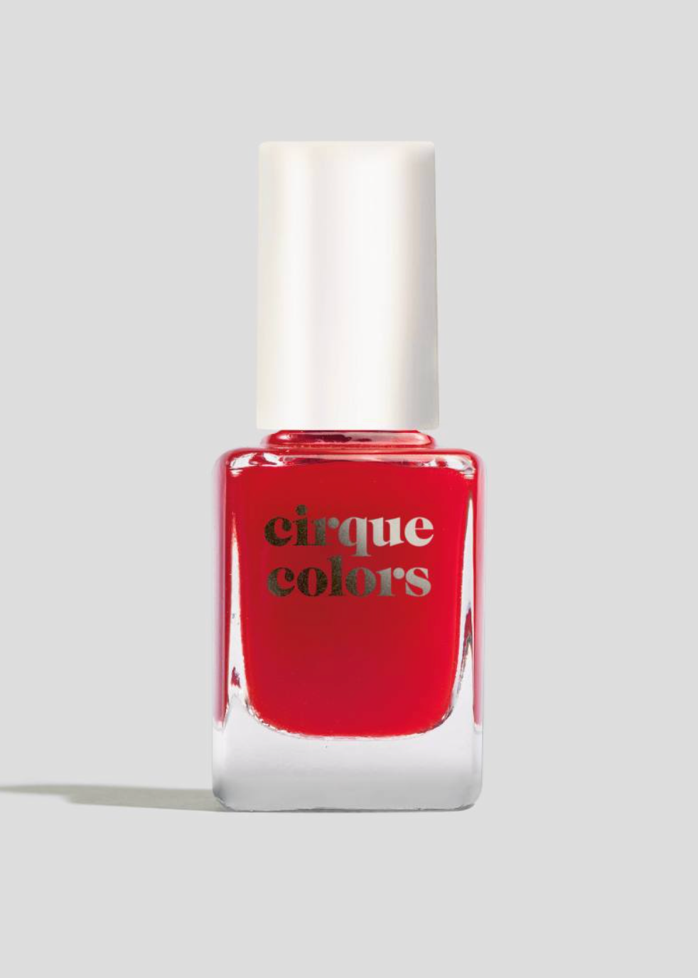 bright red nail polish bottle