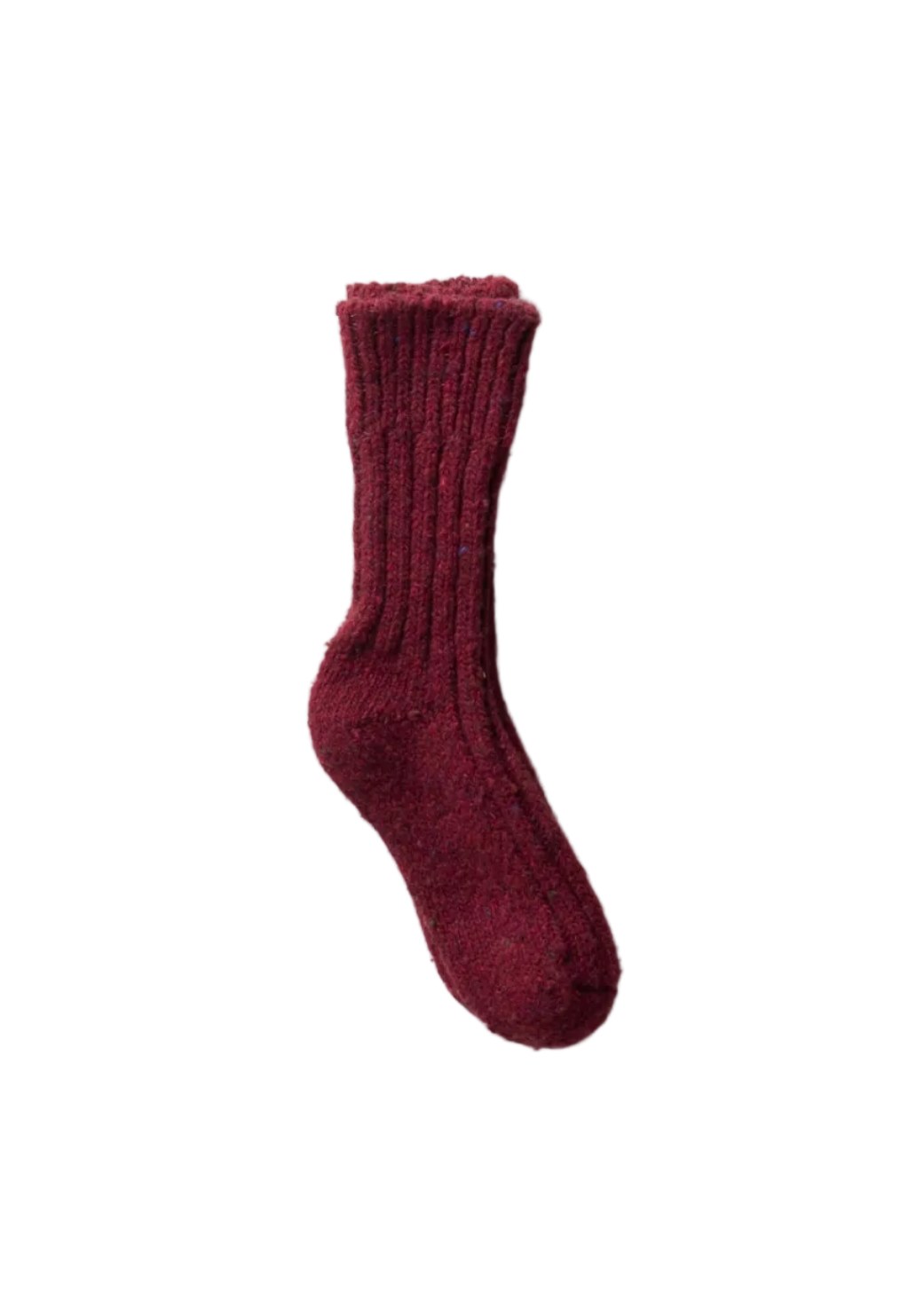 Yahae Recycled Wool Low Gauge Socks – Dark Red