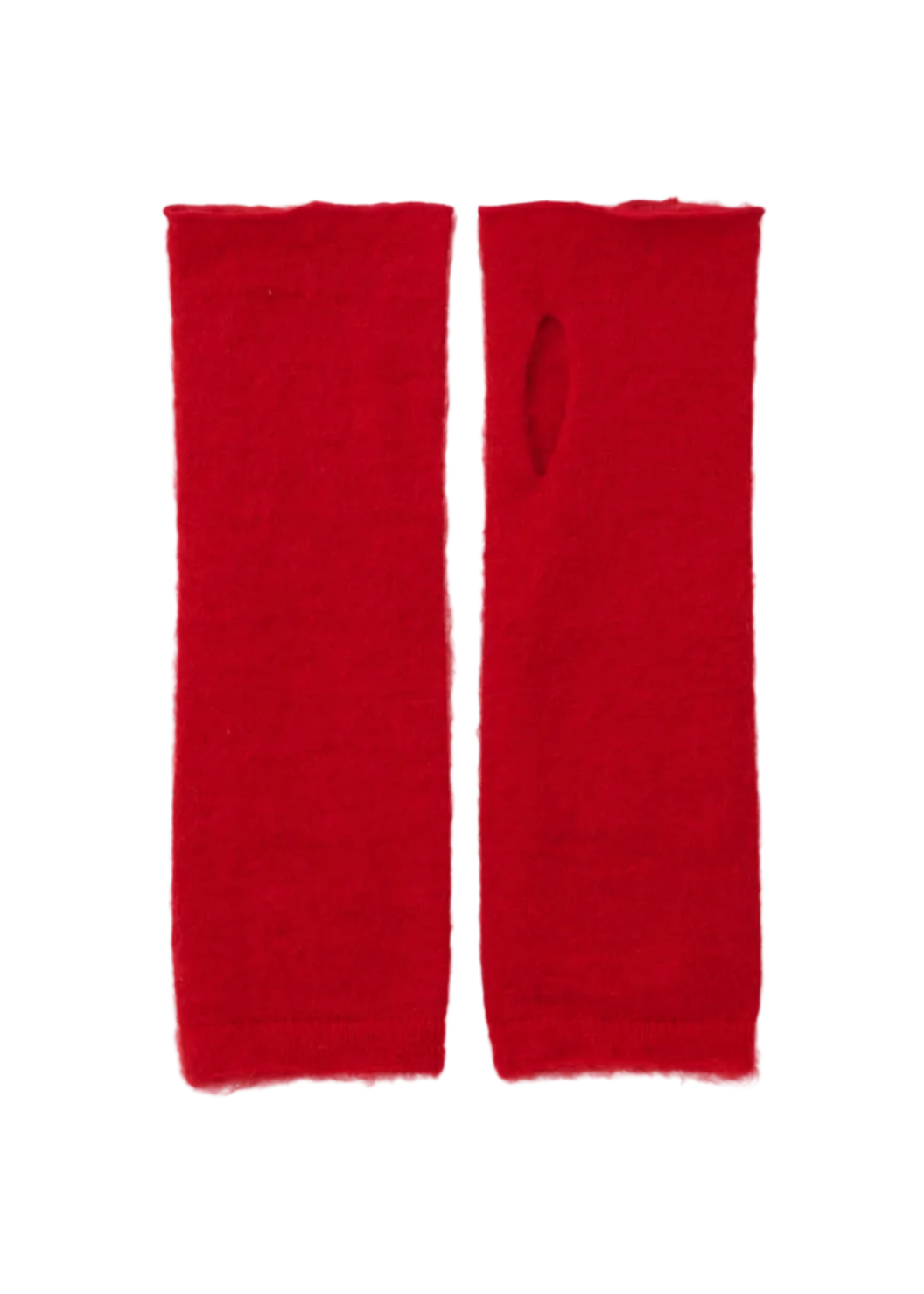 Yahae Mohair Wool Silk Arm Warmers – Red