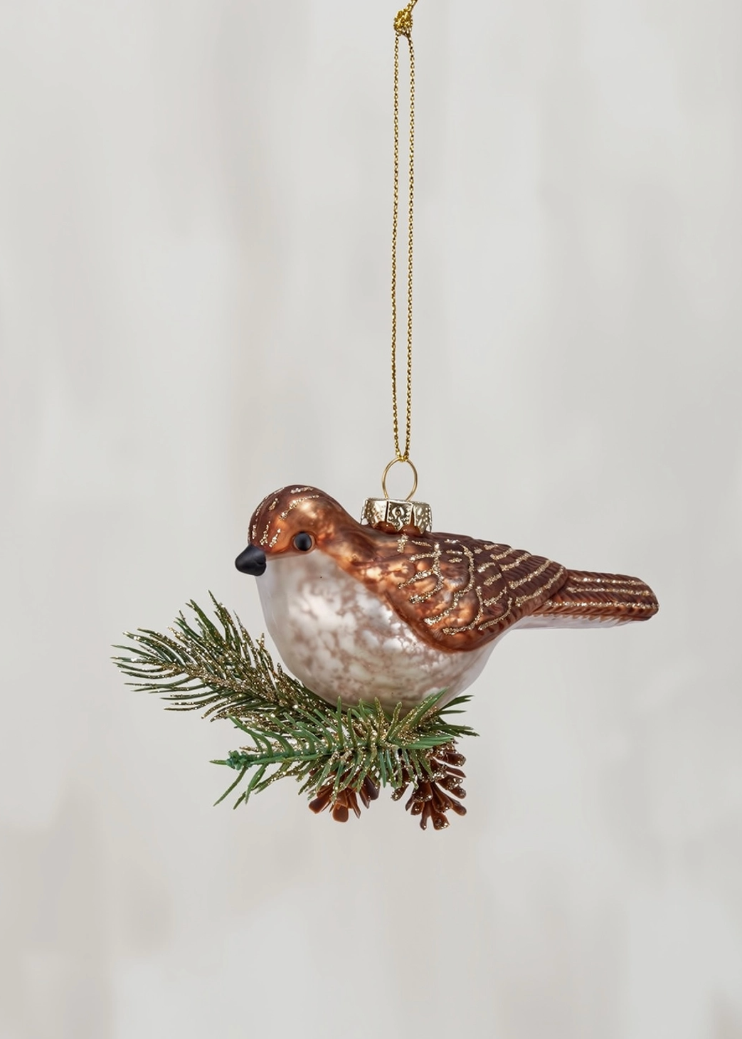 Glass Partridge Ornament – *In-store pick-up only