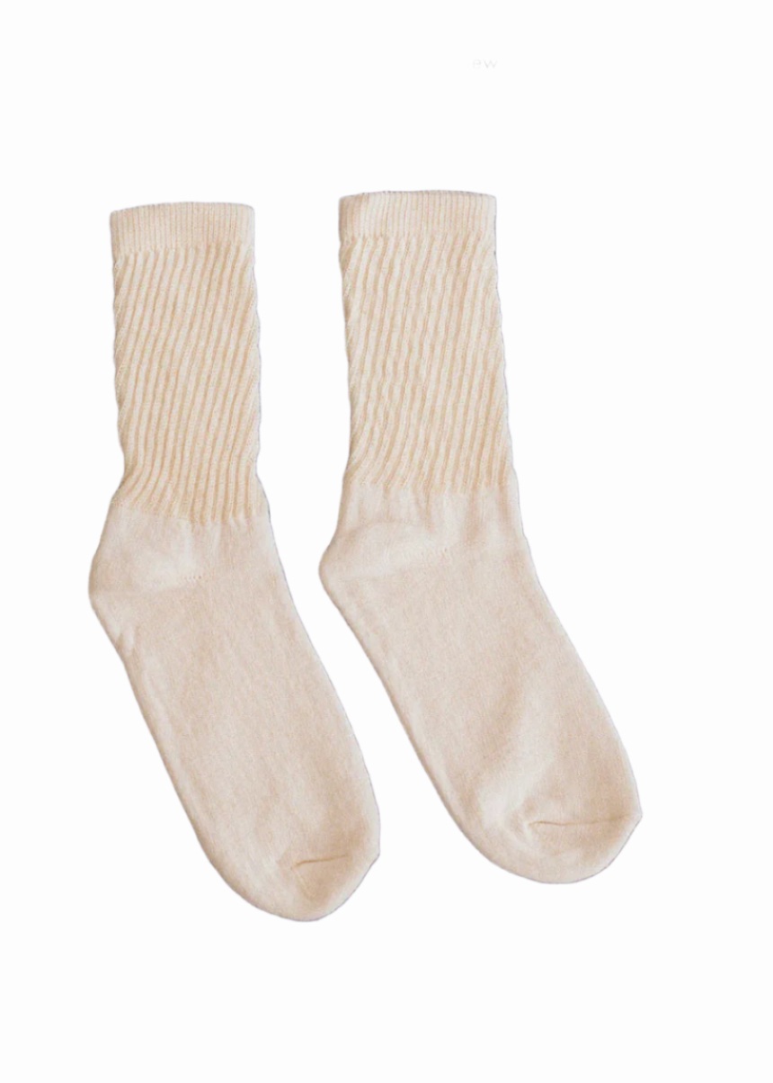 Unisex Crew Sock (3-Pack) // Organic Cotton // Cream