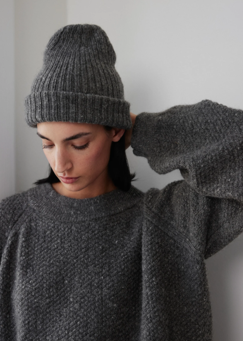 Skinny Rib Hat // Charcoal