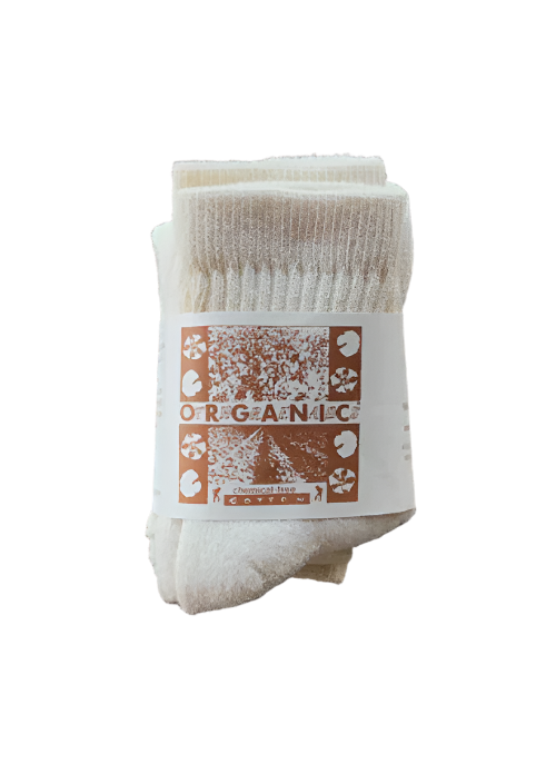 Sally Fox Foxfibre Colorganic Undyed Cotton Short Top Socks // Cream