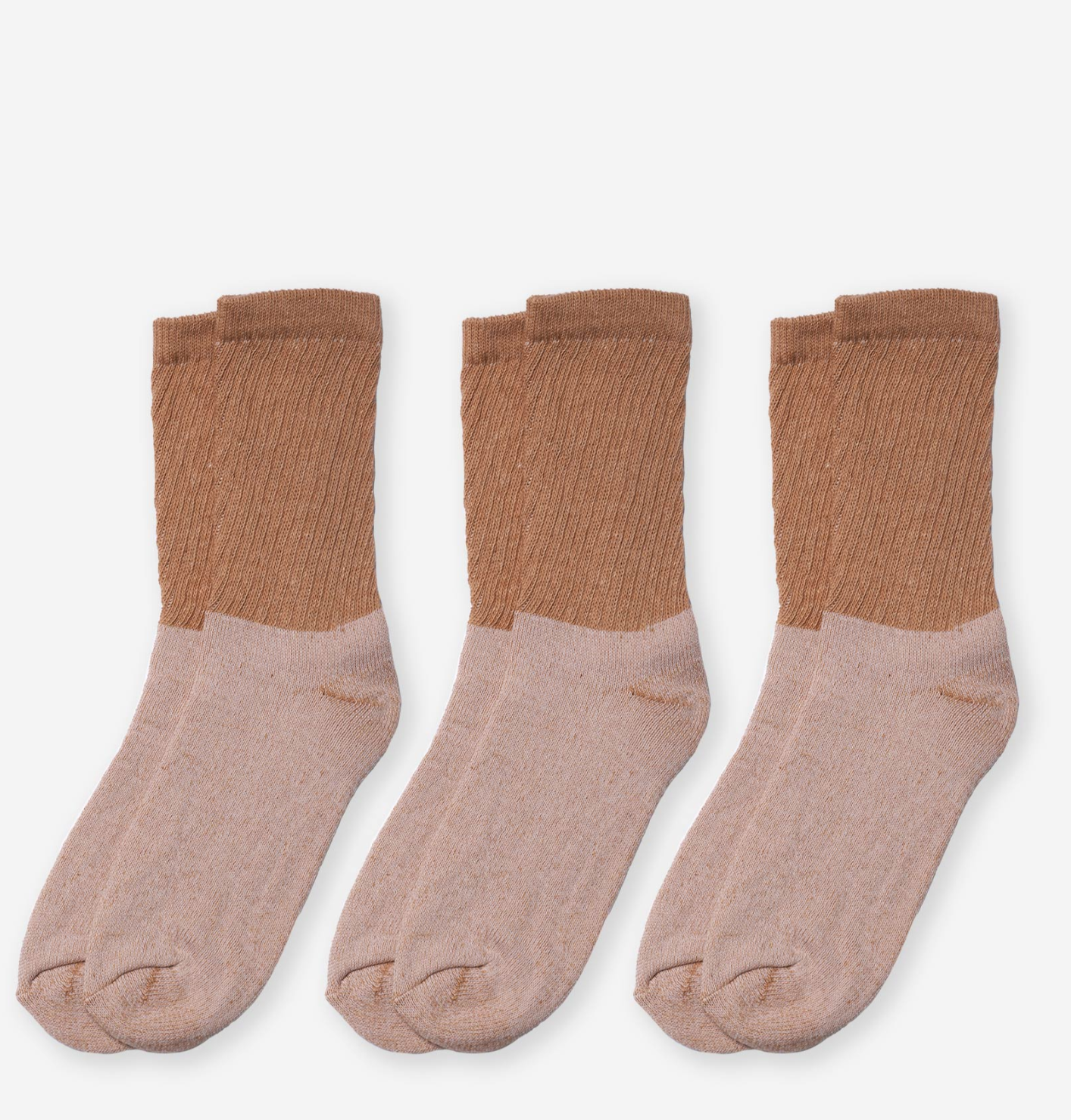 Sally Fox Foxfibre Colorganic Undyed Cotton Crew Top Socks // Brown
