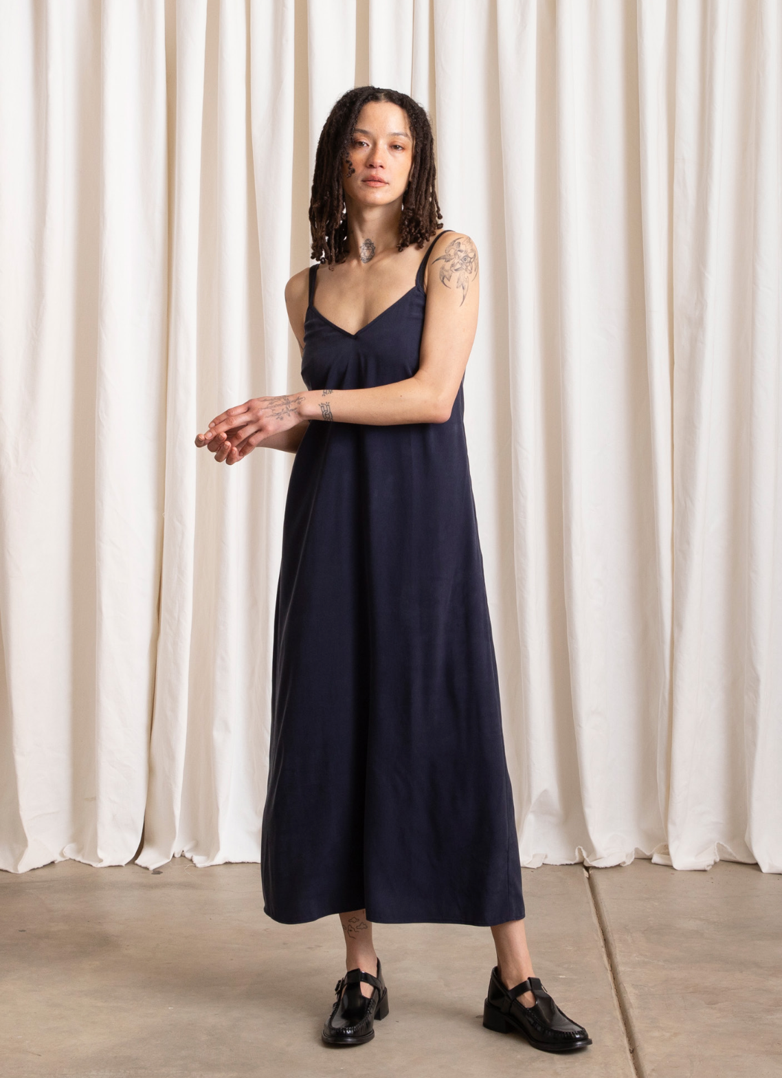 Slip Dress // Deep Navy