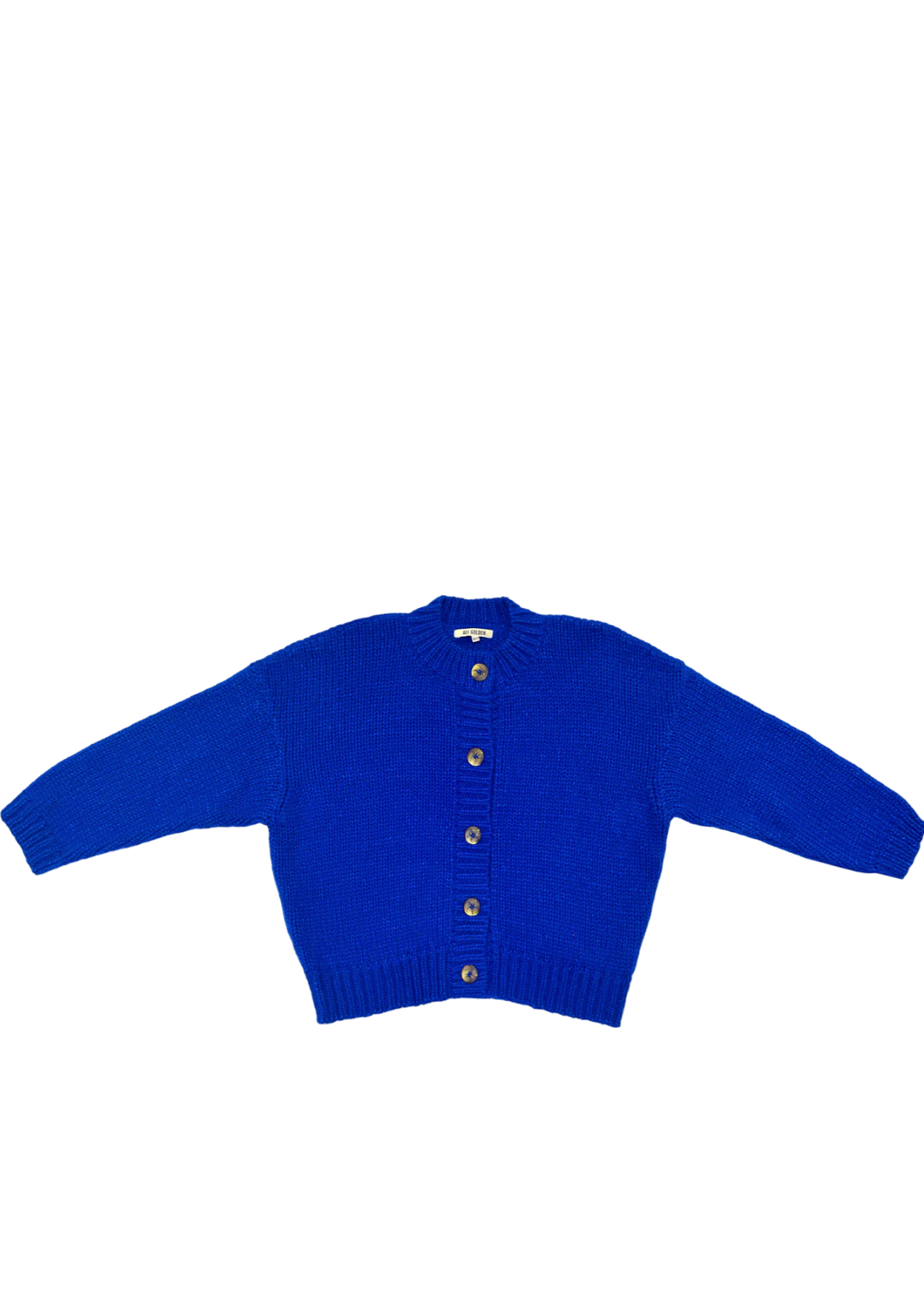 Merino Crew Neck Cardigan // Cobalt