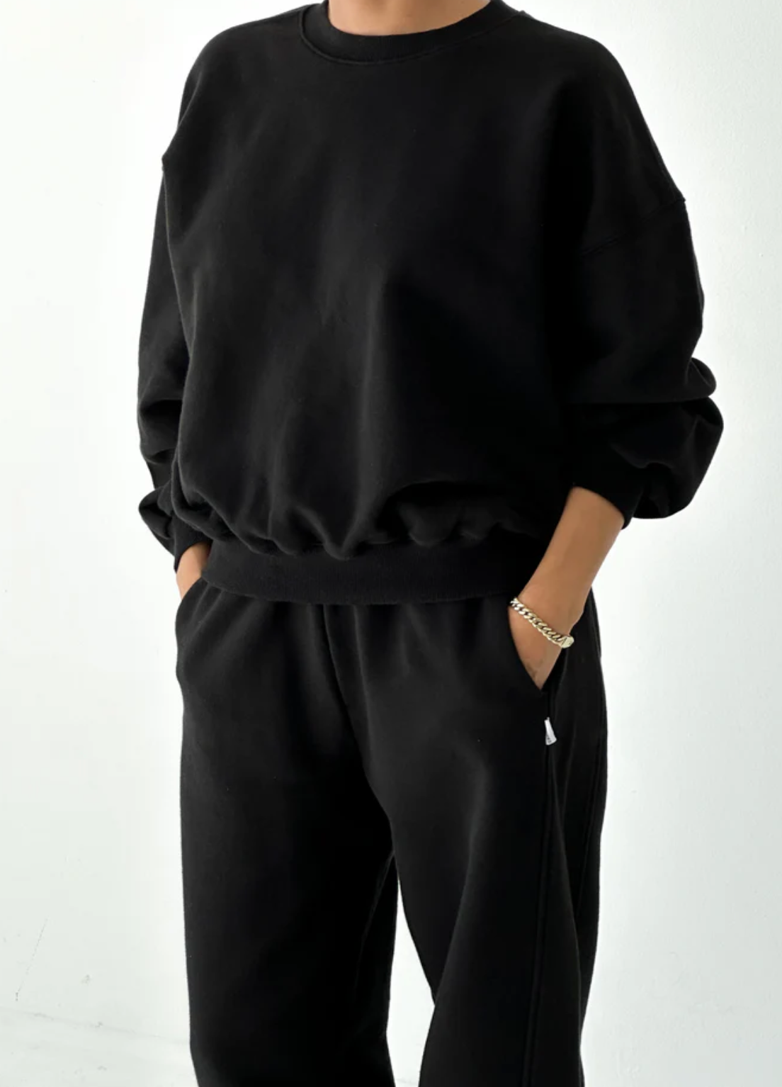 French Terry Core Sweatshirt// Black