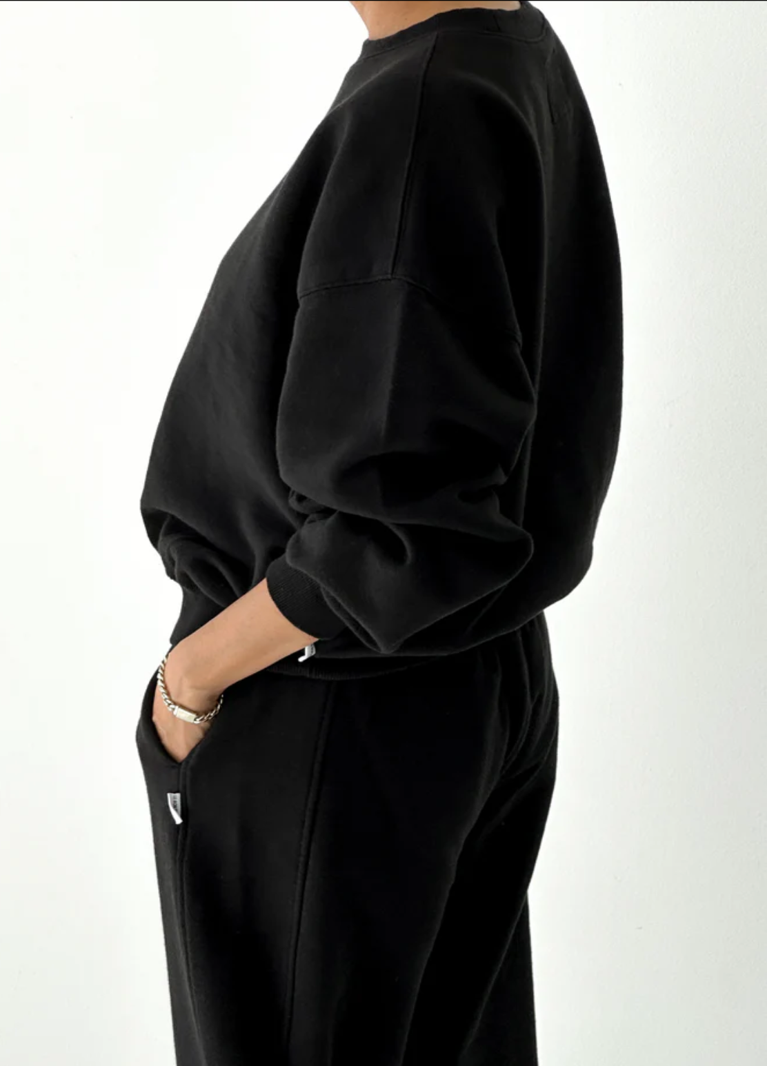 French Terry Core Sweatshirt// Black