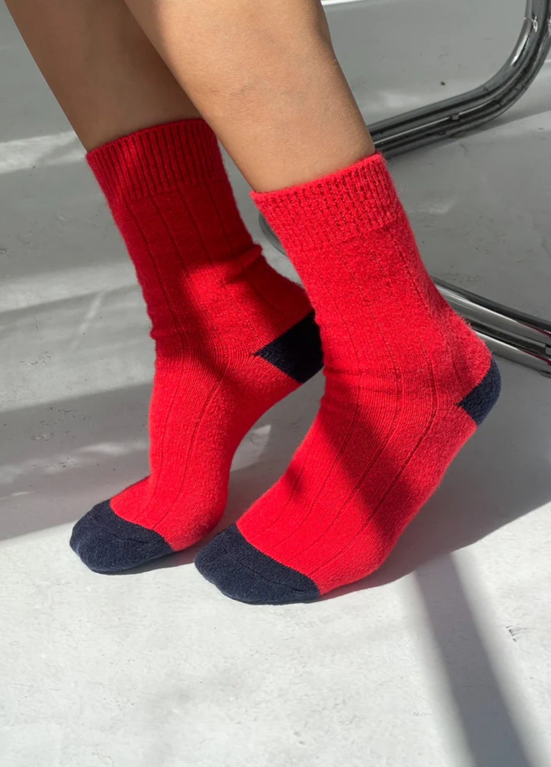 Cashmere Socks // Poppy Red