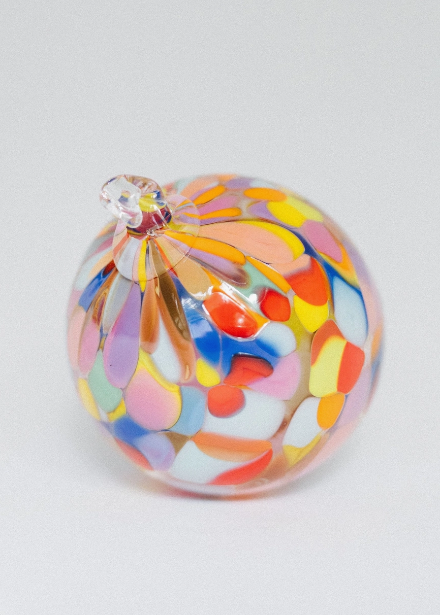 Glass Blown Rainbow Sprinkle Ornament