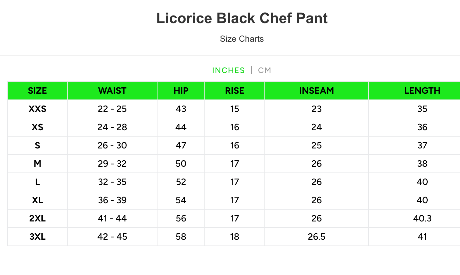 Chef Pant // Licorice