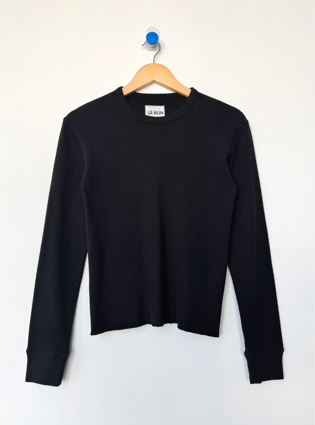 Pointelle Fundamental Tee // Black