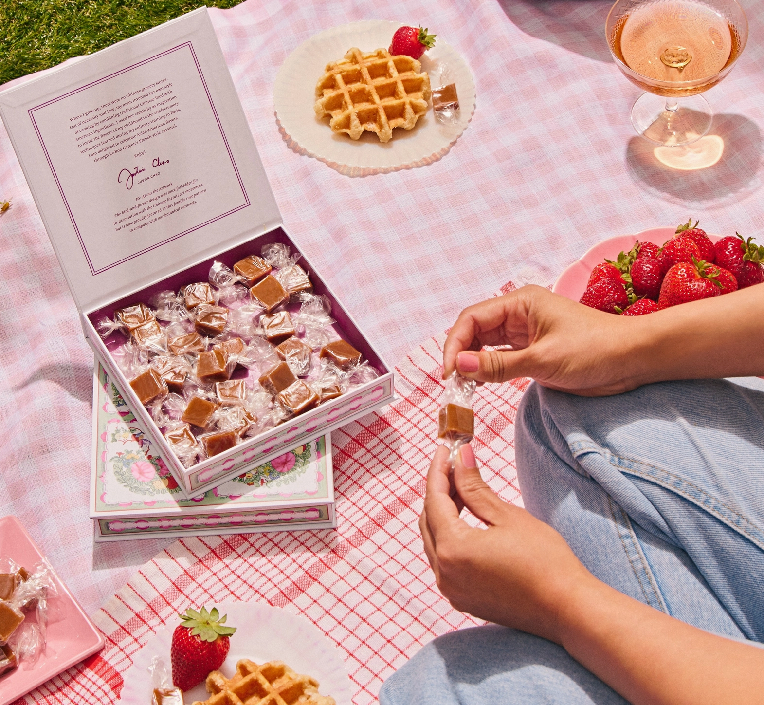 Strawberry Sakura Caramels