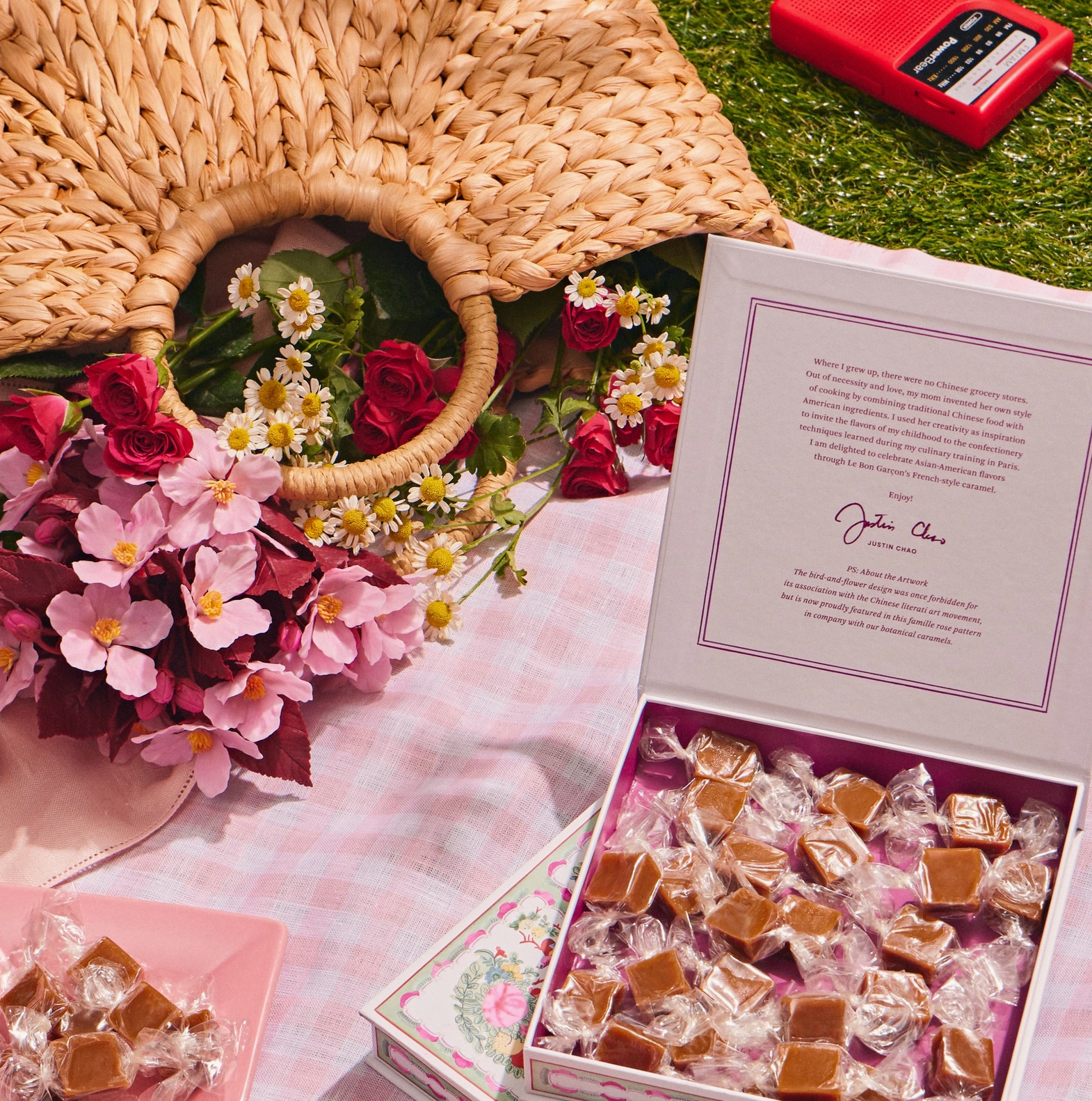 Strawberry Sakura Caramels