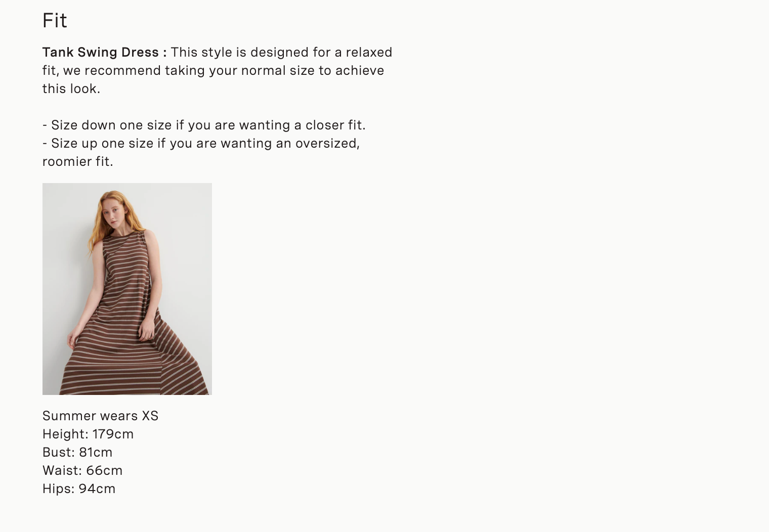 Kowtow Tank Swing Dress — Brown Stripe