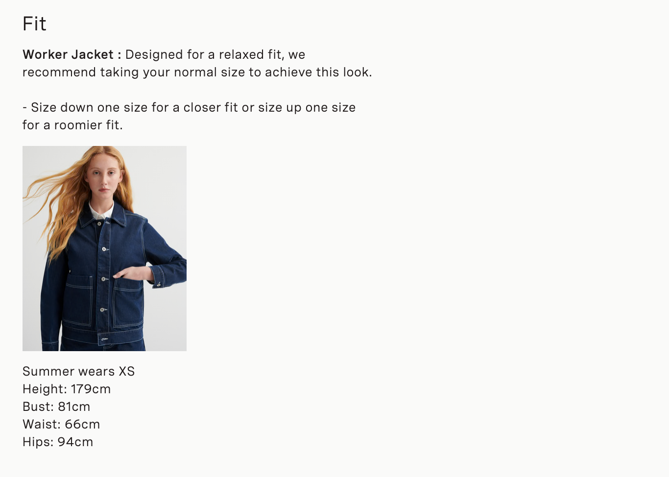 Kowtow Worker Jacket — Indigo Denim