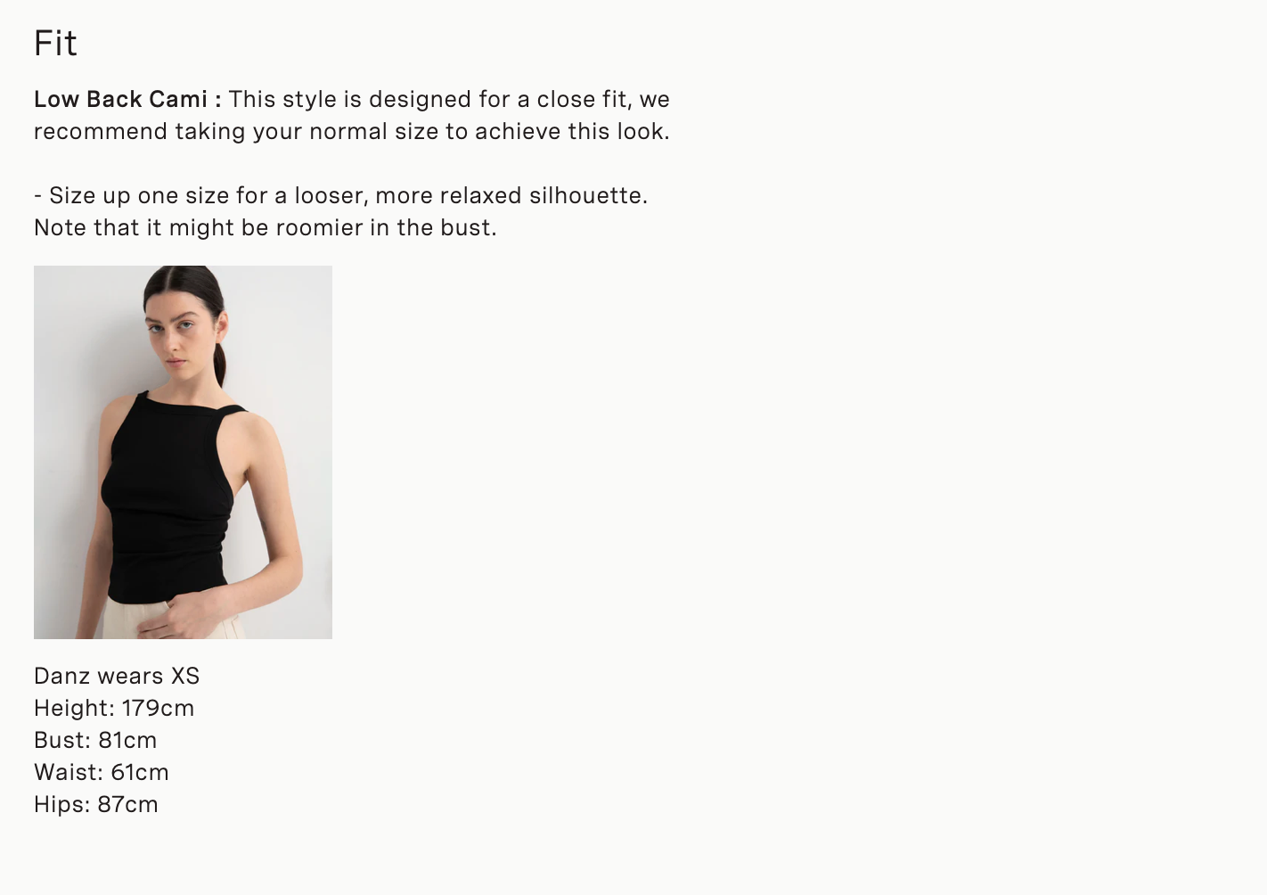 Low Back Cami // Black