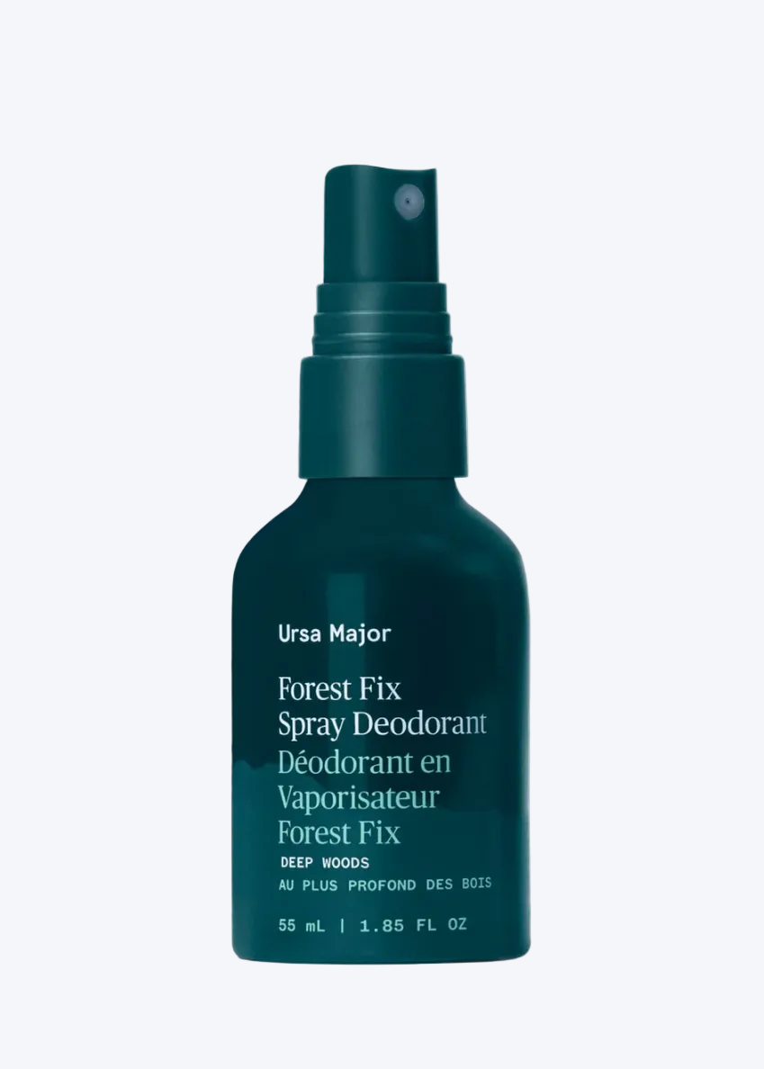 Ursa Major Forest Fix Spray Deodorant bottle on a white background
