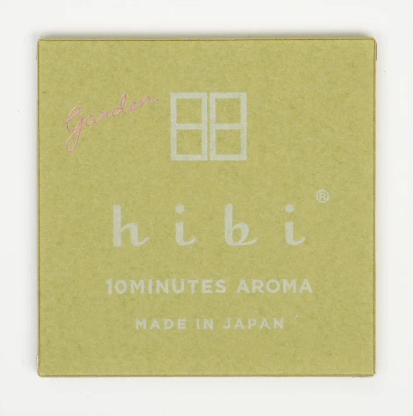 Hibi product packaging with branding and text on a light green background