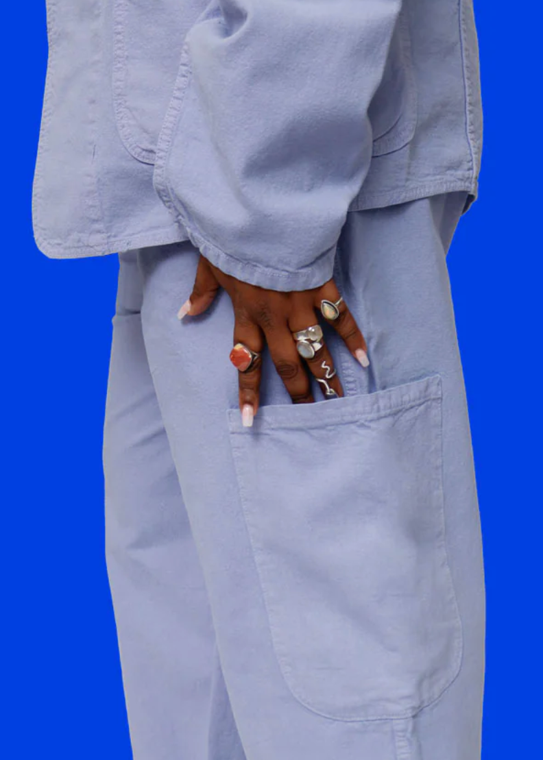 lavender set on a person