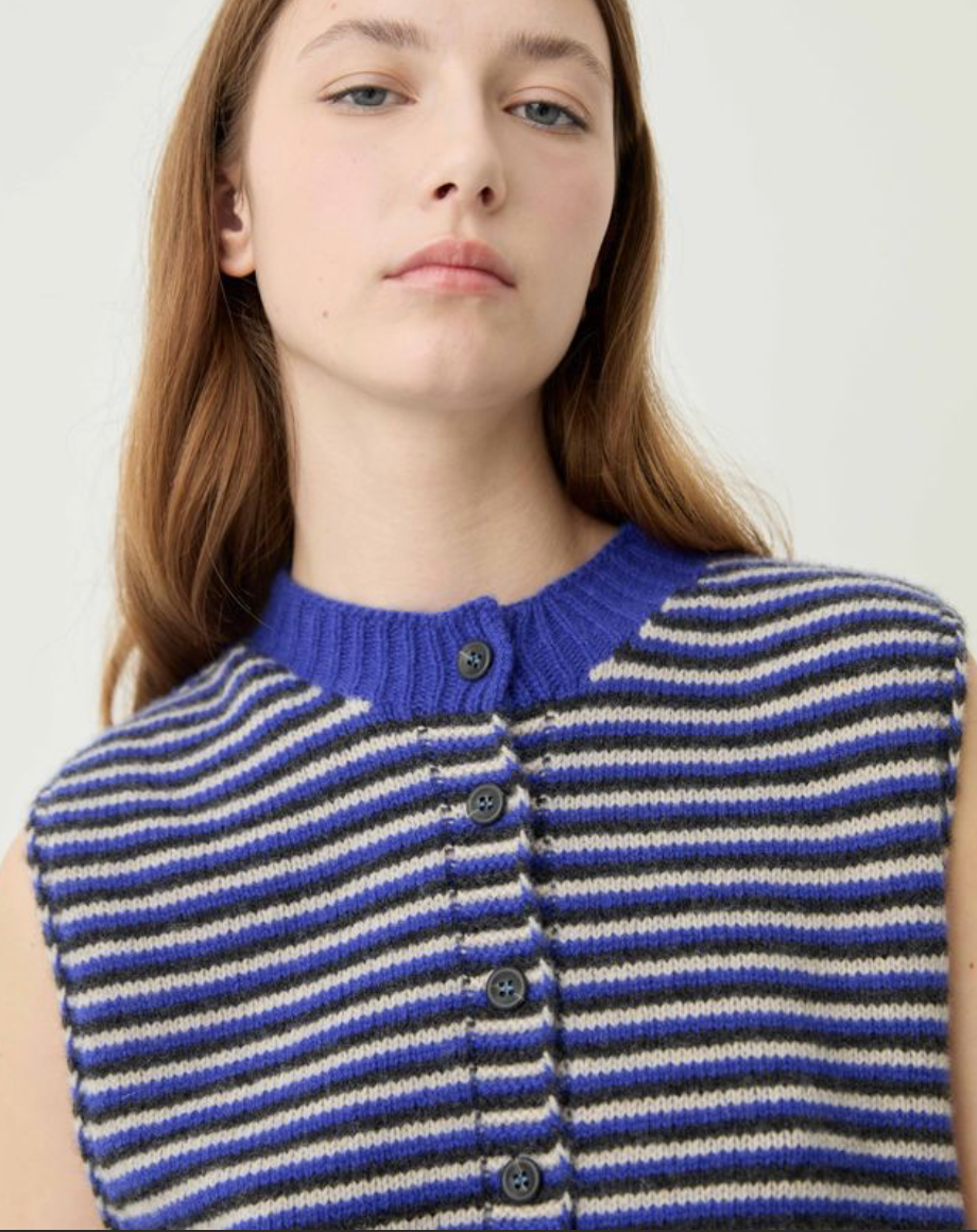 Diarte Cori Knitted Vest – Stripes