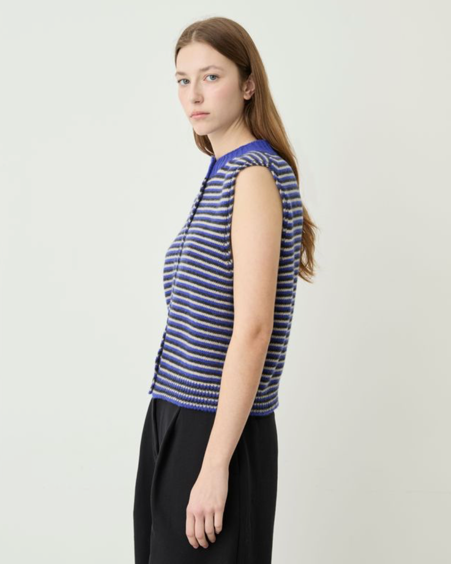 Diarte Cori Knitted Vest – Stripes
