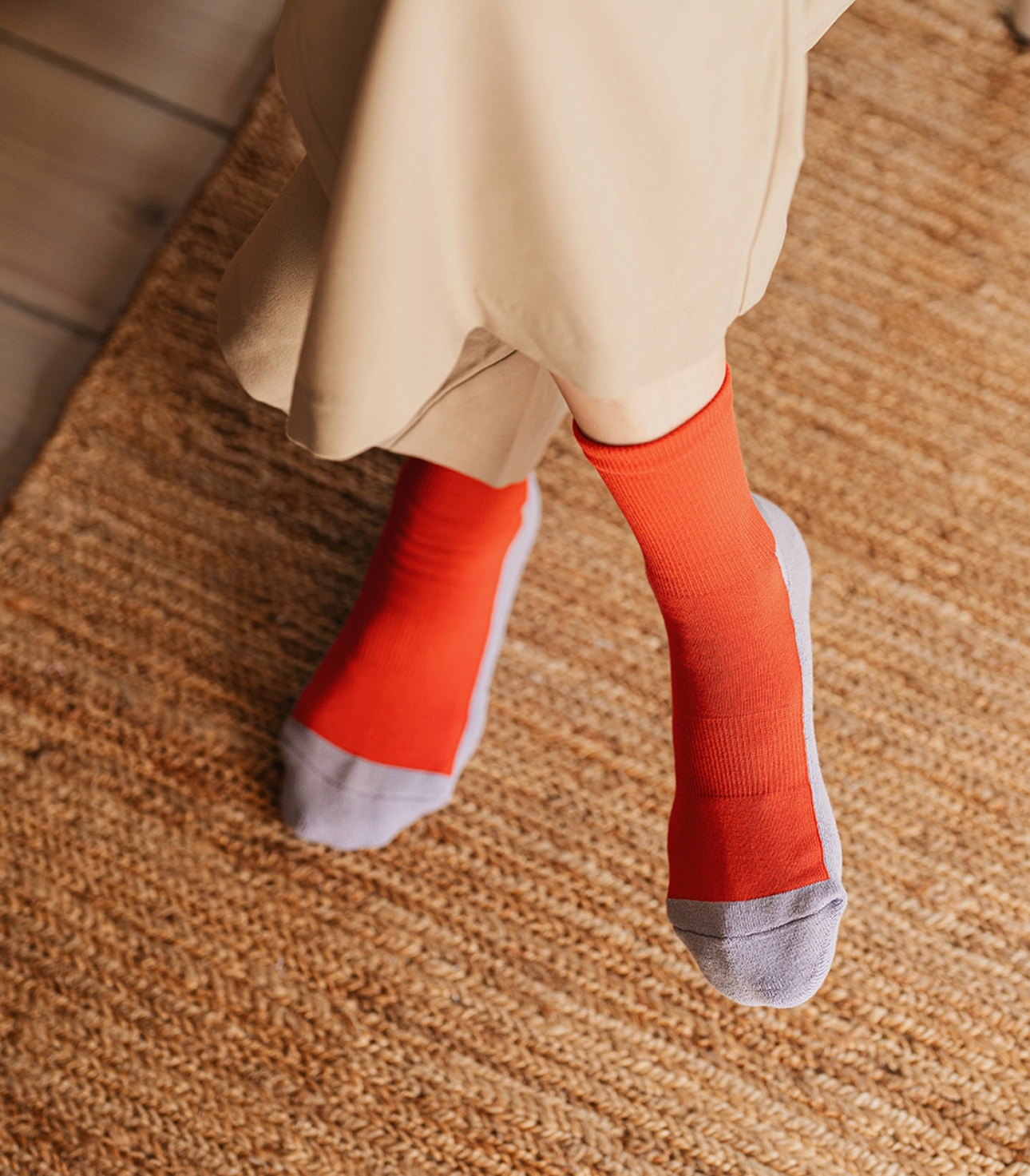 Nishiguchi Kutsushita Cotton Cashmere Walking Socks Socks – Colorful Flags