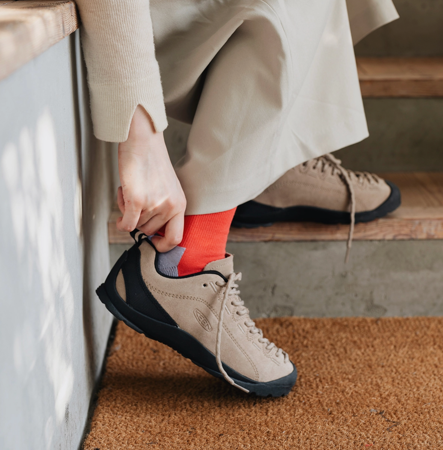 Nishiguchi Kutsushita Cotton Cashmere Walking Socks Socks – Colorful Flags