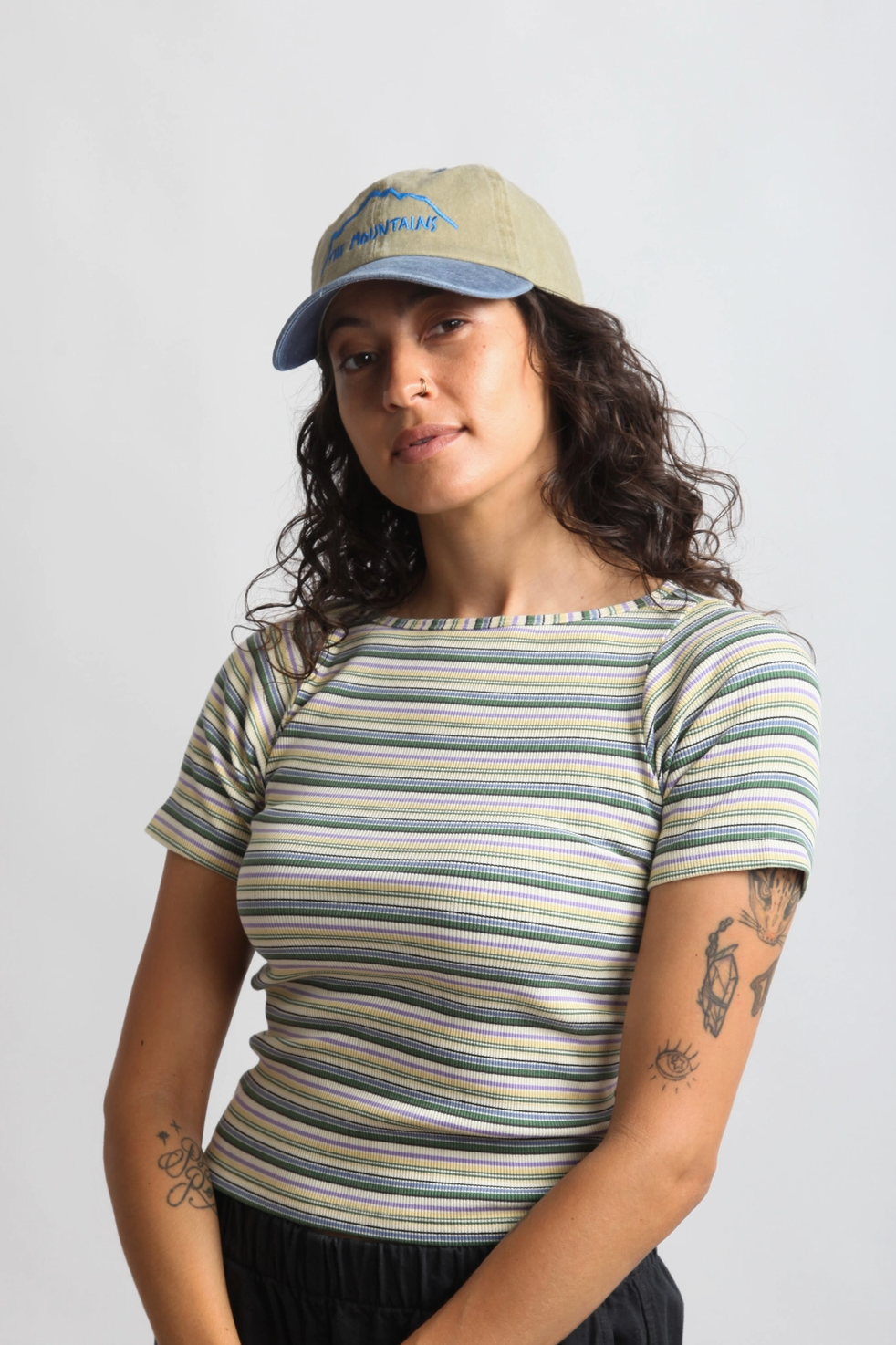 hat on a model 