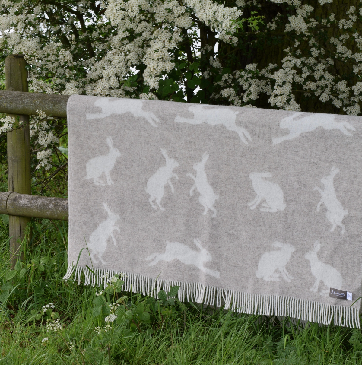 Hares Soft Brown Wool Throw