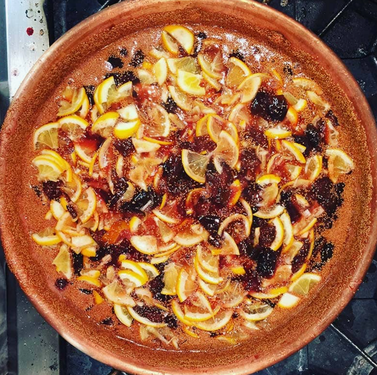 jam in pot being cooked