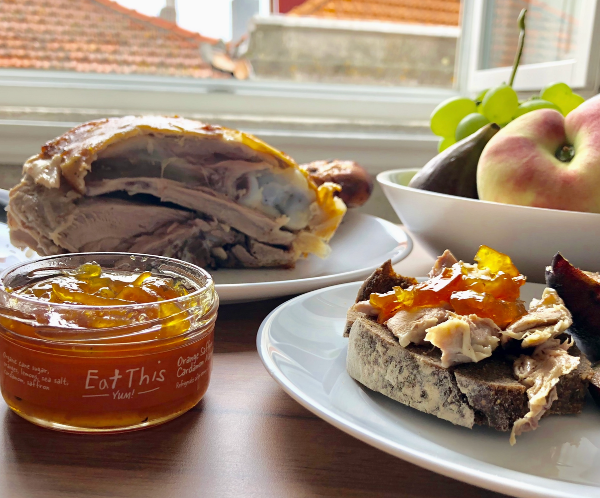 jam on turkey sandwich