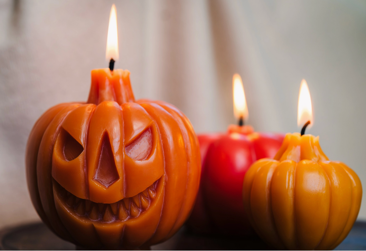 Beeswax Two-Faced Jack-O-Lanterns