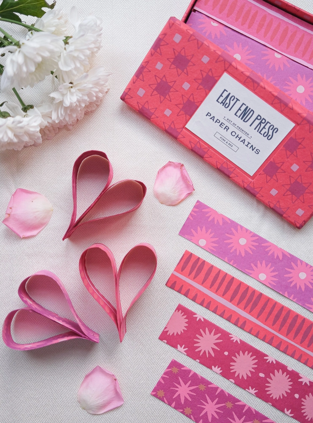 Pink and Red Paper Chain Kit