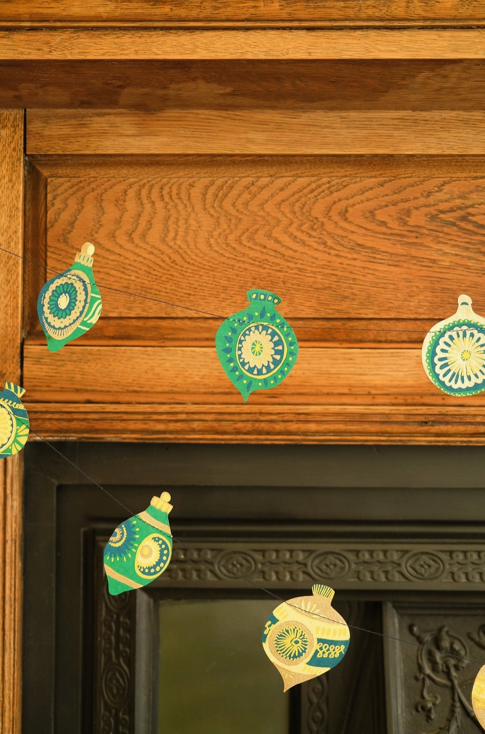 Christmas Ornaments Sewn Garland