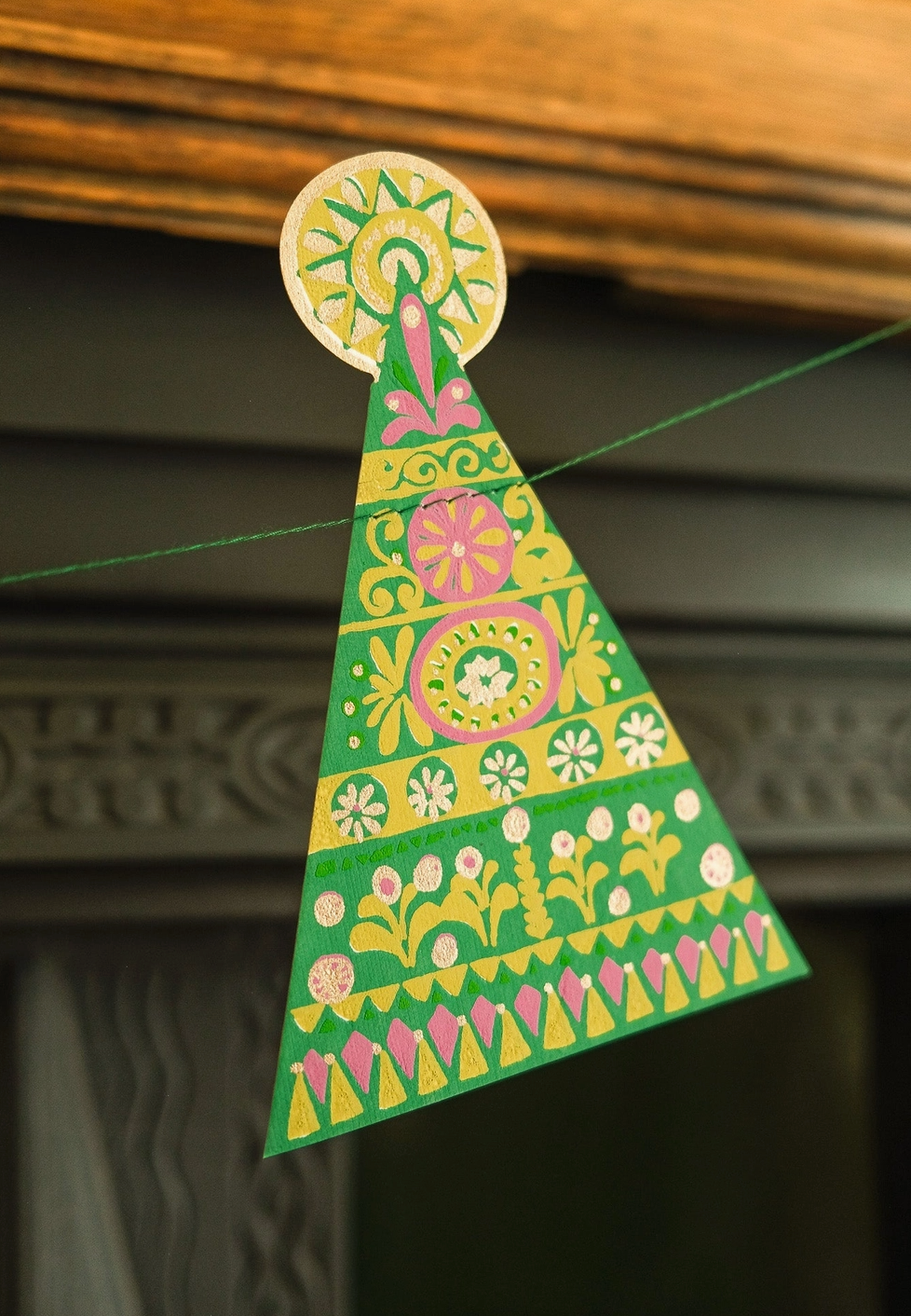 Midcentury Trees Sewn Garland