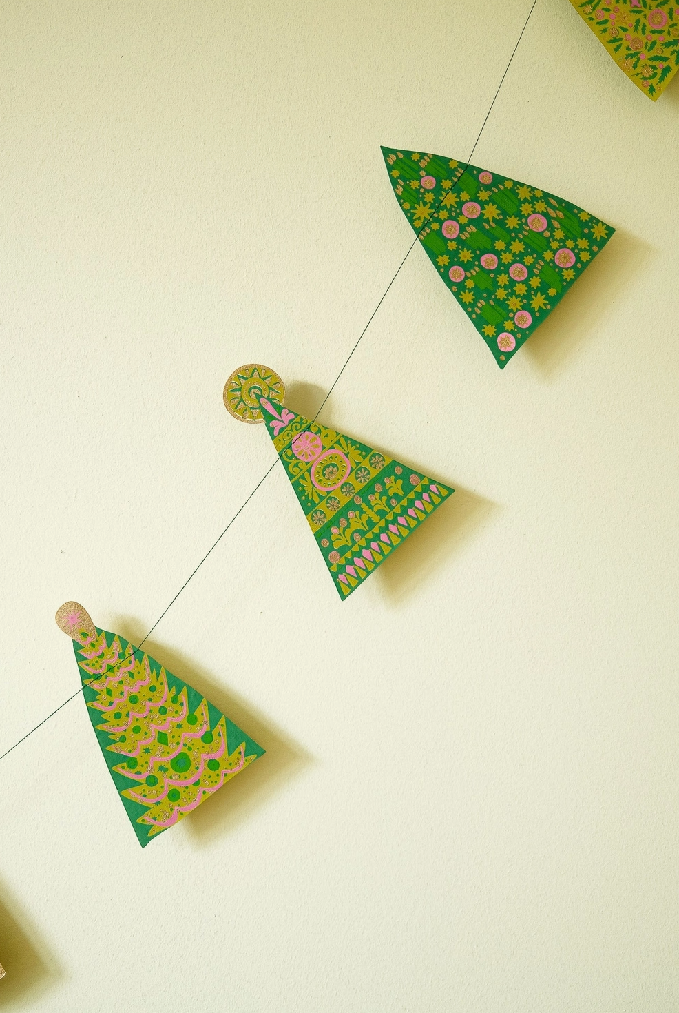 Midcentury Trees Sewn Garland