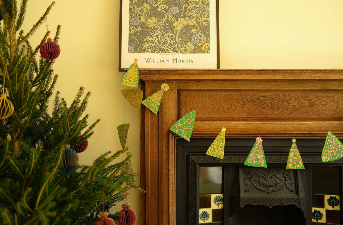 Midcentury Trees Sewn Garland