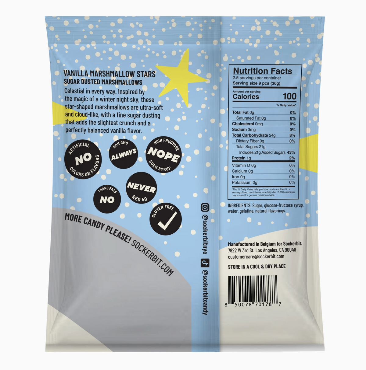 Sockerbit Sugar Marshmallow Stars