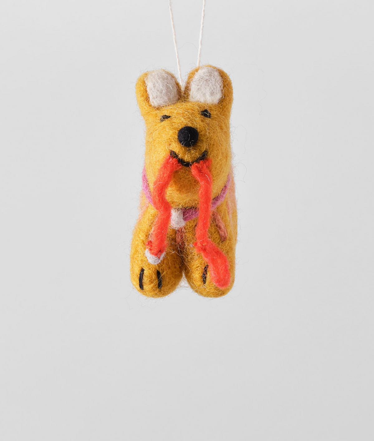 Ginger Dog Hanging Felt Ornament