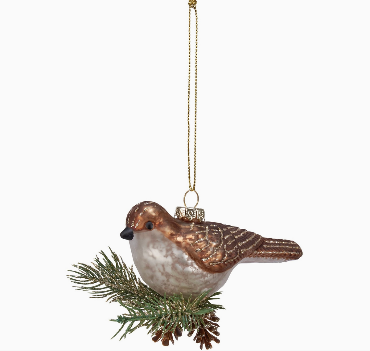Glass Partridge Ornament – *In-store pick-up only