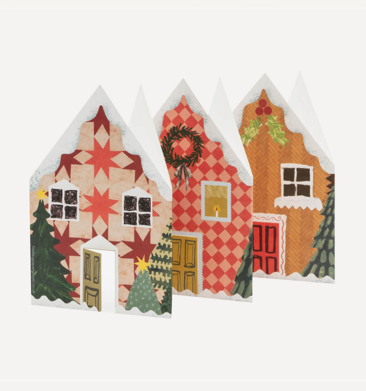 Christmas Houses Concertina Card